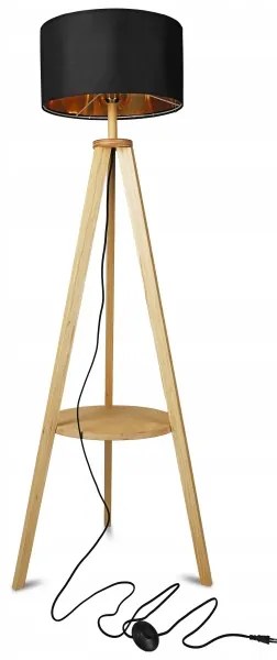 Fekete állólámpa 1xE27/40W/230V