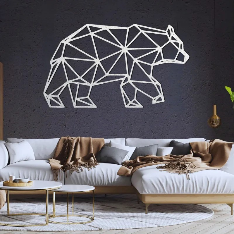 Geometrikus fából készült fali dekoráció medve - URSUS