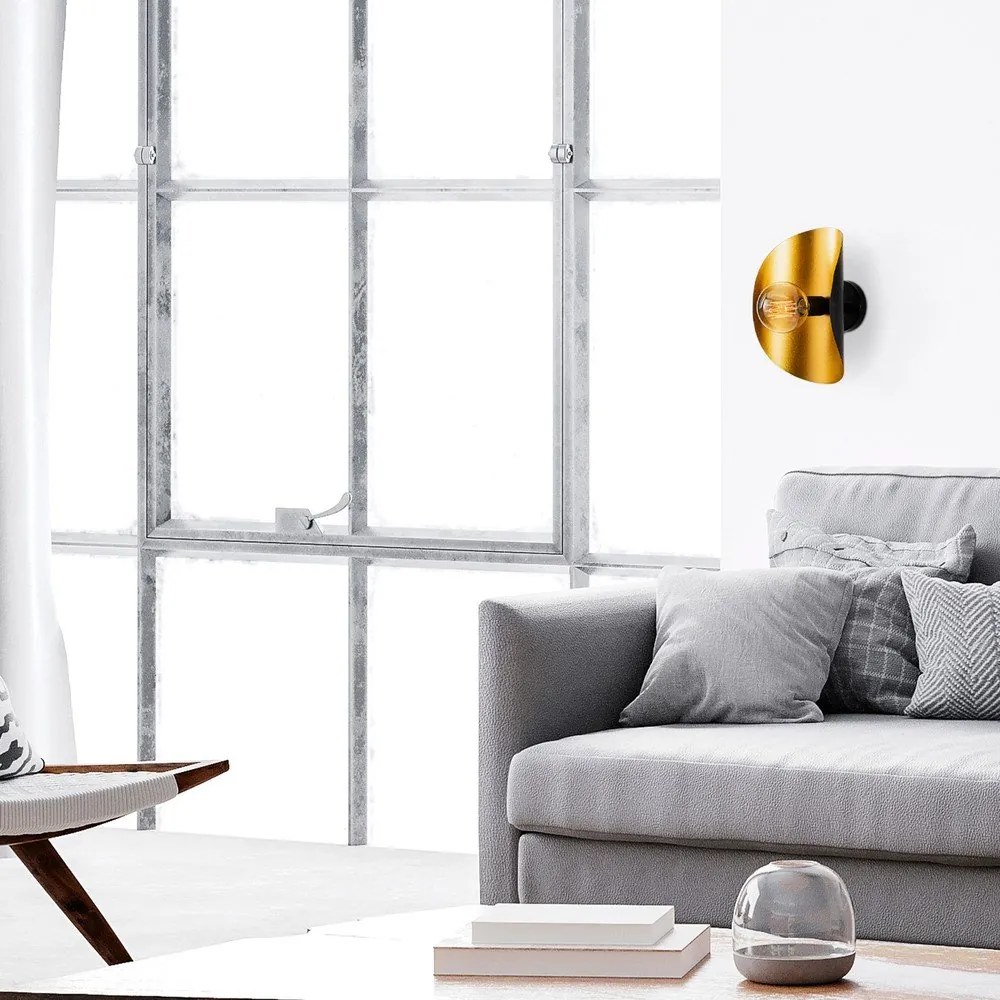 Fekete-aranyszínű fali lámpa Sivani – Opviq lights