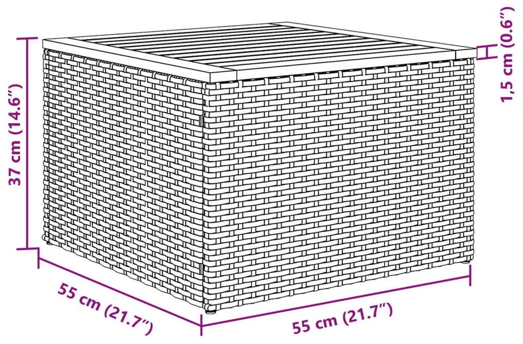 6 db-os kerti kanapé szett párnákkal, szürke poli rattan akáccal
