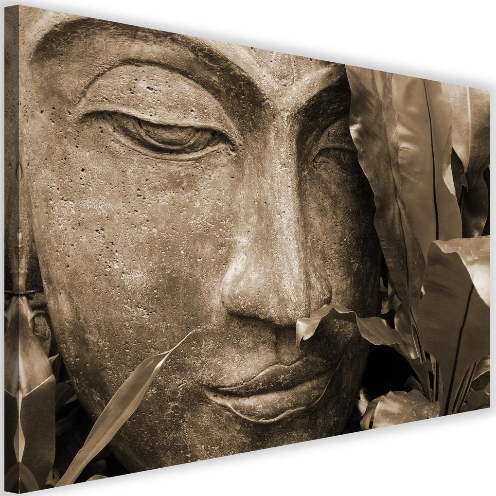 Modern kép 120x80cm &#8211; Buddha Face With A Leaf 4 