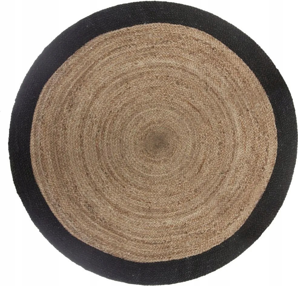 Kerek juta szőnyeg 120 cm nappaliba dekoratív