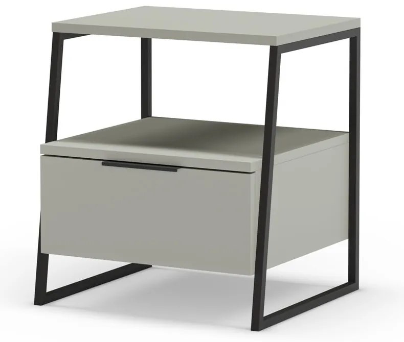 Zöldesszürke éjjeliszekrény Velia – Marckeric