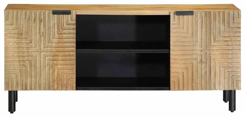 barna tömör mangófa TV-szekrény 105 x 33 x 46 cm