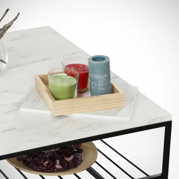 Kávésasztal ETNA 43x95 cm szürke/fekete