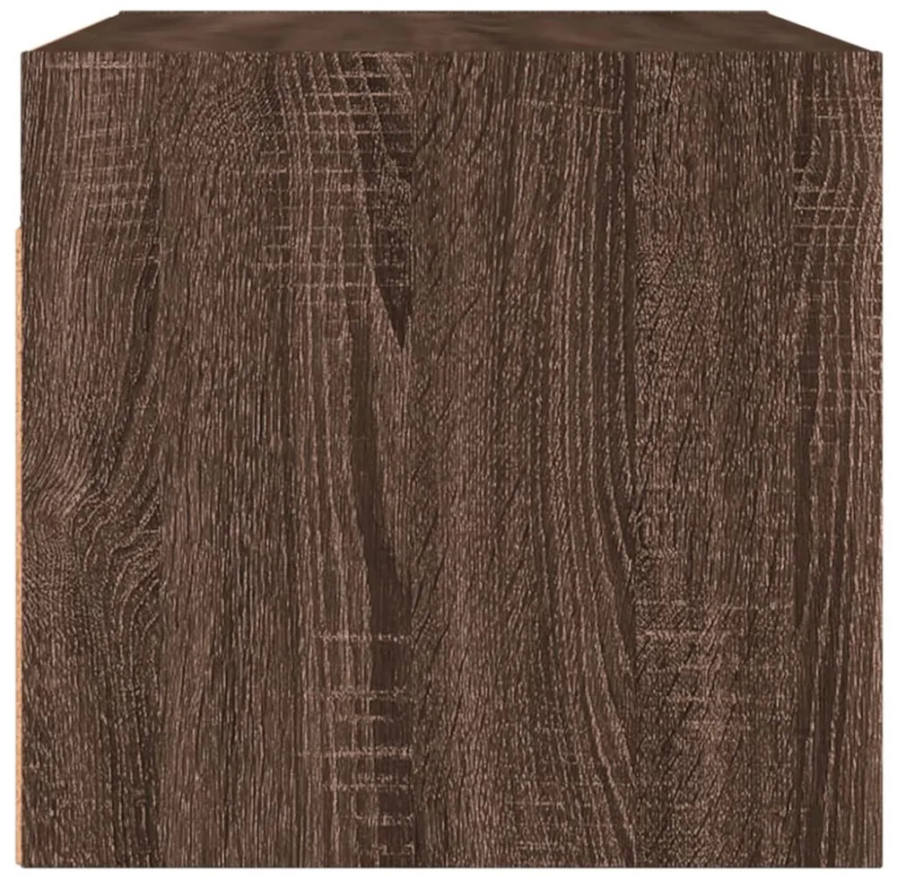 2 db barna tölgy színű faliszekrény üvegajtókkal 68,5x37x35 cm