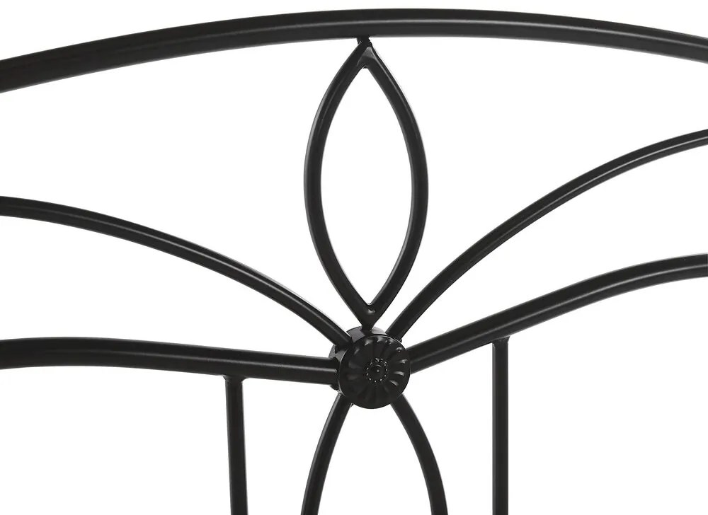 Franciaágy 180 cm ANTALIA (ágyráccsal) (fekete). 1007097