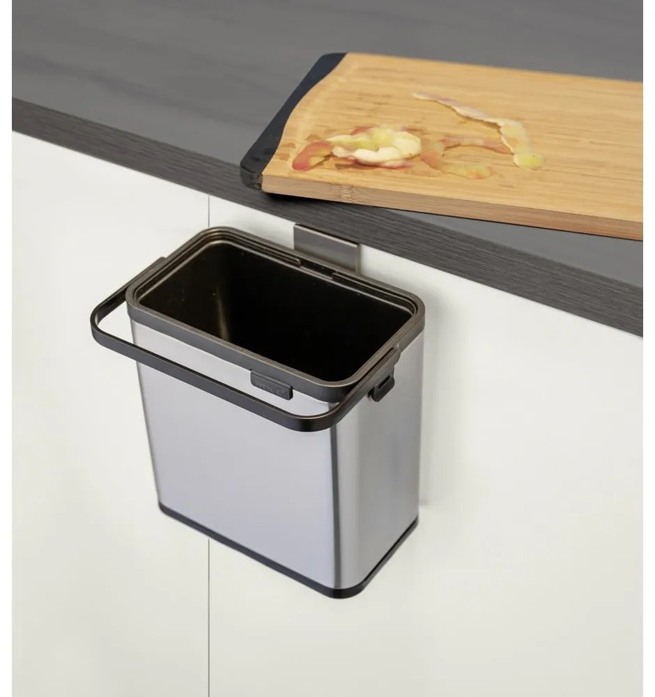 Matt ezüstszínű komposztálható hulladék gyűjtő 3 l Colin – Wenko