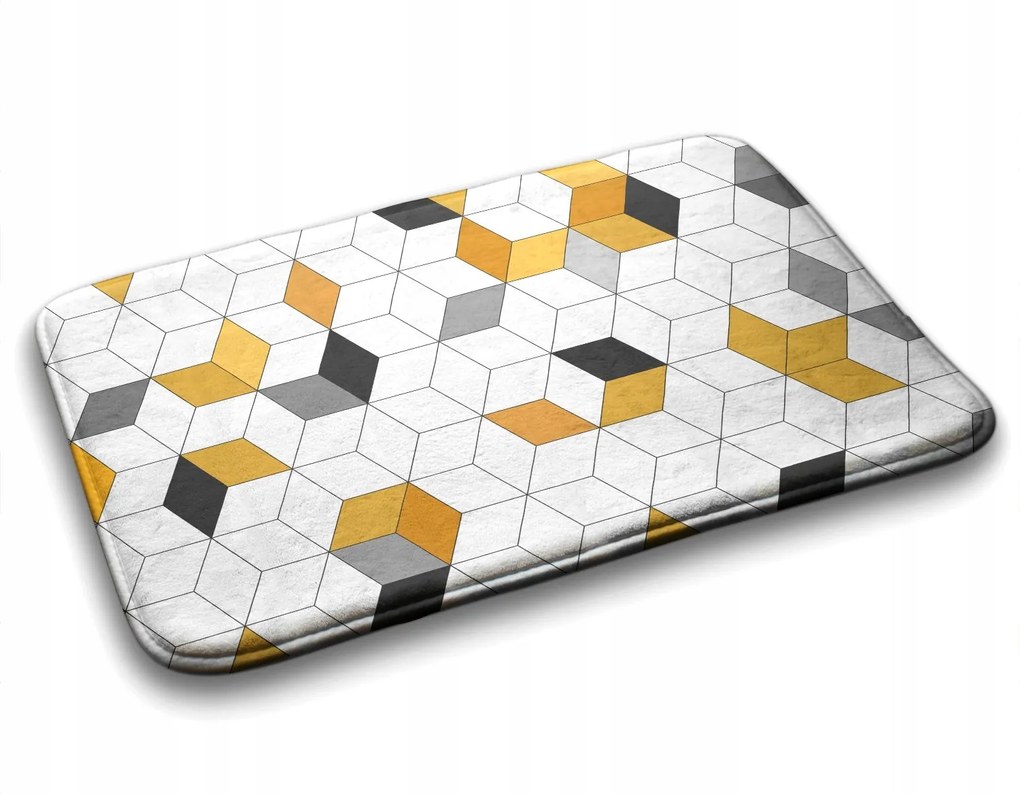 Fürdőszobaszőnyeg Geometrikus kockák 90x60 cm