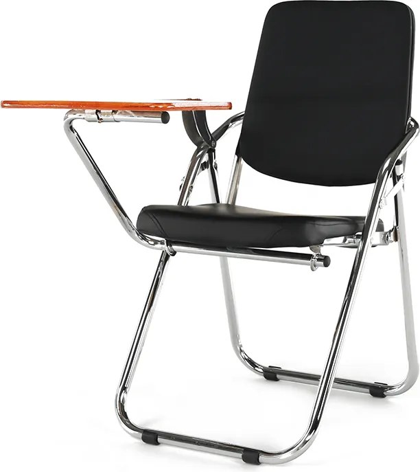 Írólapos szék, fekete/natúr, SONER