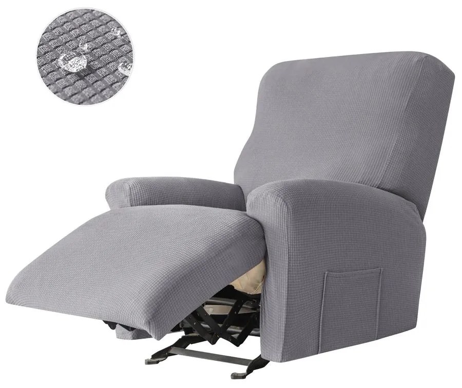 Relax Fotel Huzat (enyhén vízlepergető, 1 üléses, világosszürke, rugalmas)