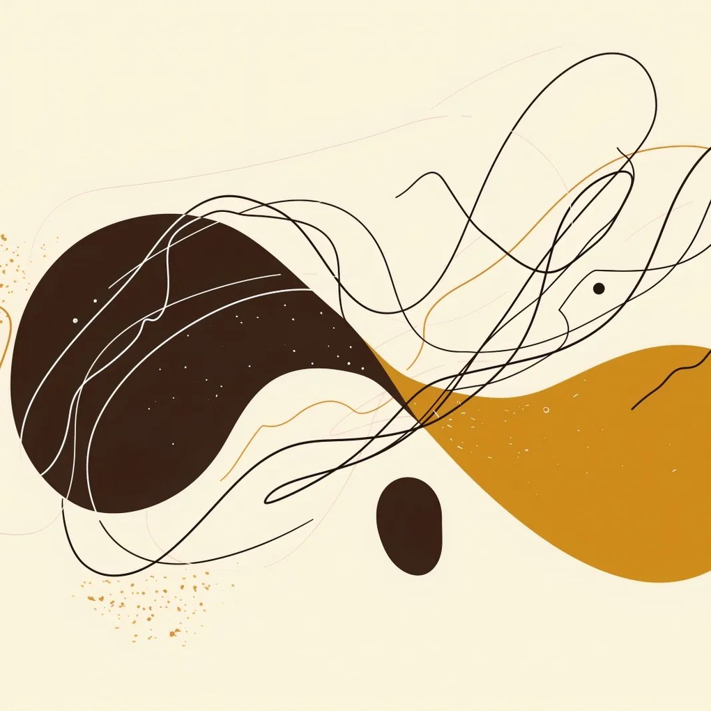 Poszter 90x90cm Vonalak és formák szimfóniája