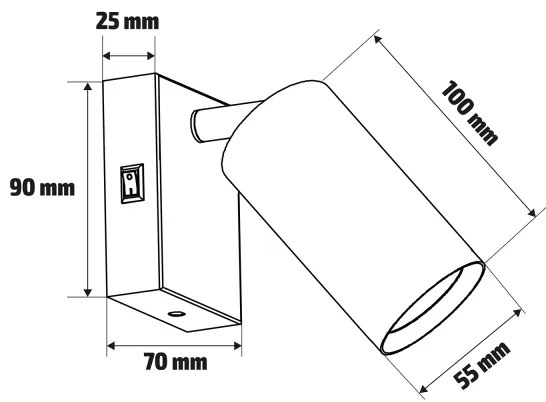Brilagi - LED dimmelhető fali spotlámpa SELE 1xGU10/4,8W/230V fekete
