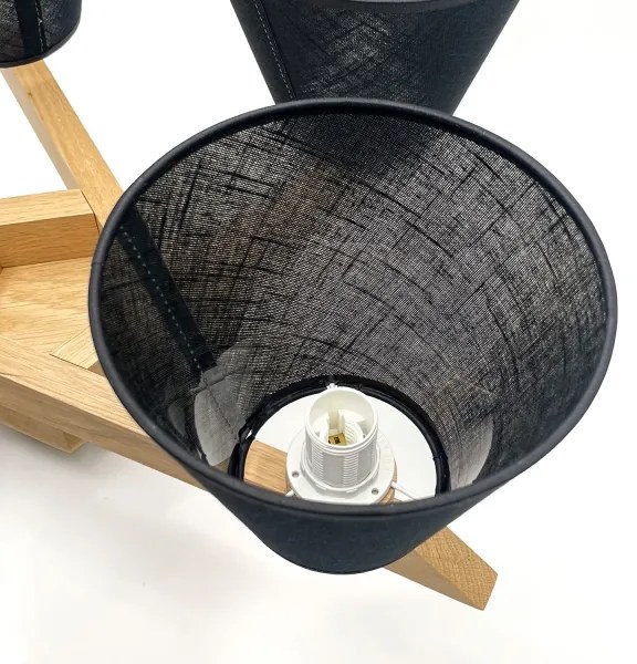 Brilagi - LED  Felületre szerelhető csillár  ANTHONY 5xE14/40W/230V tölgy/fekete