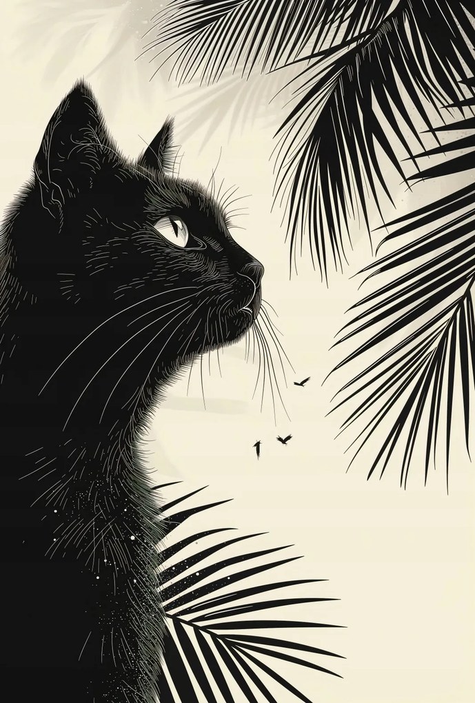 Poszter 67,5x100cm Elmélkedés a pálmafák árnyékában