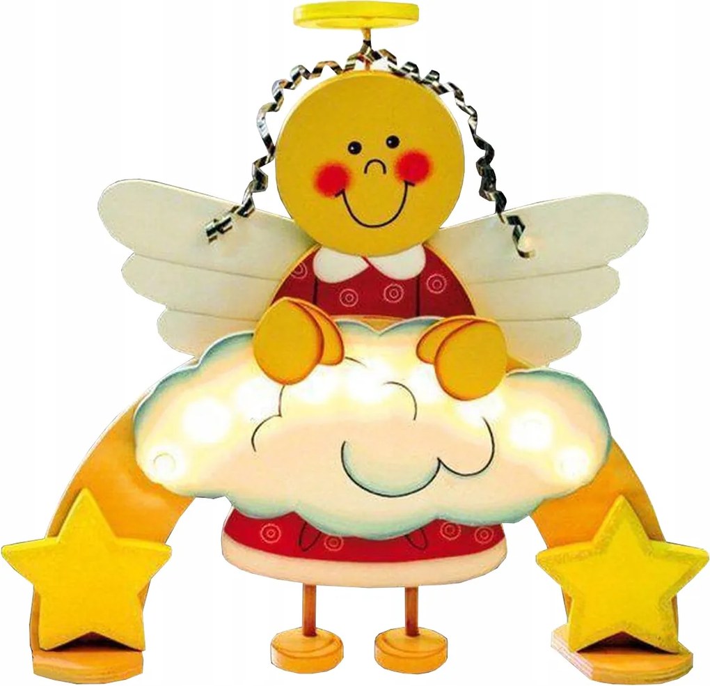 Csillogó angyalka fa karácsonyi dekoráció 34 cm