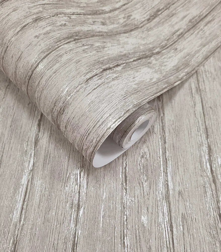 Holden Decor Textura Sapele arany-ezüst deszkamintás fémhatású vlies tapéta – 66151