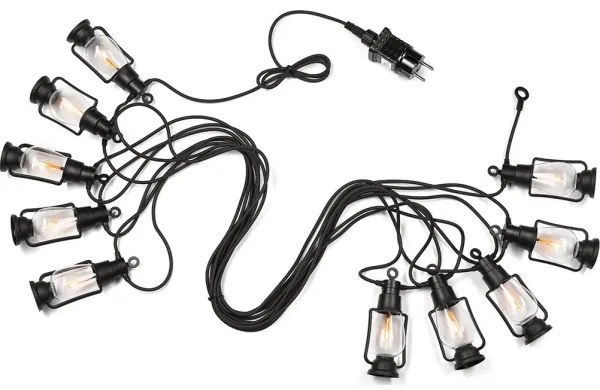 Kültéri dekoratív lánc GIRLAND 10xLED 10m IP44 meleg fehér