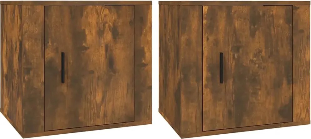 vidaXL 2 db füstös tölgy színű éjjeliszekrény 50x39x47 cm