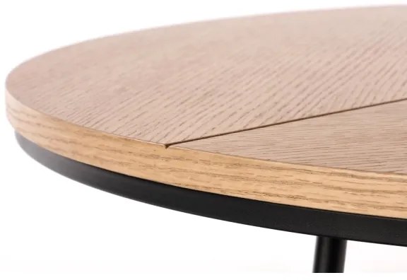 Kávésasztal KARIDA 41x80 cm bézs/fekete