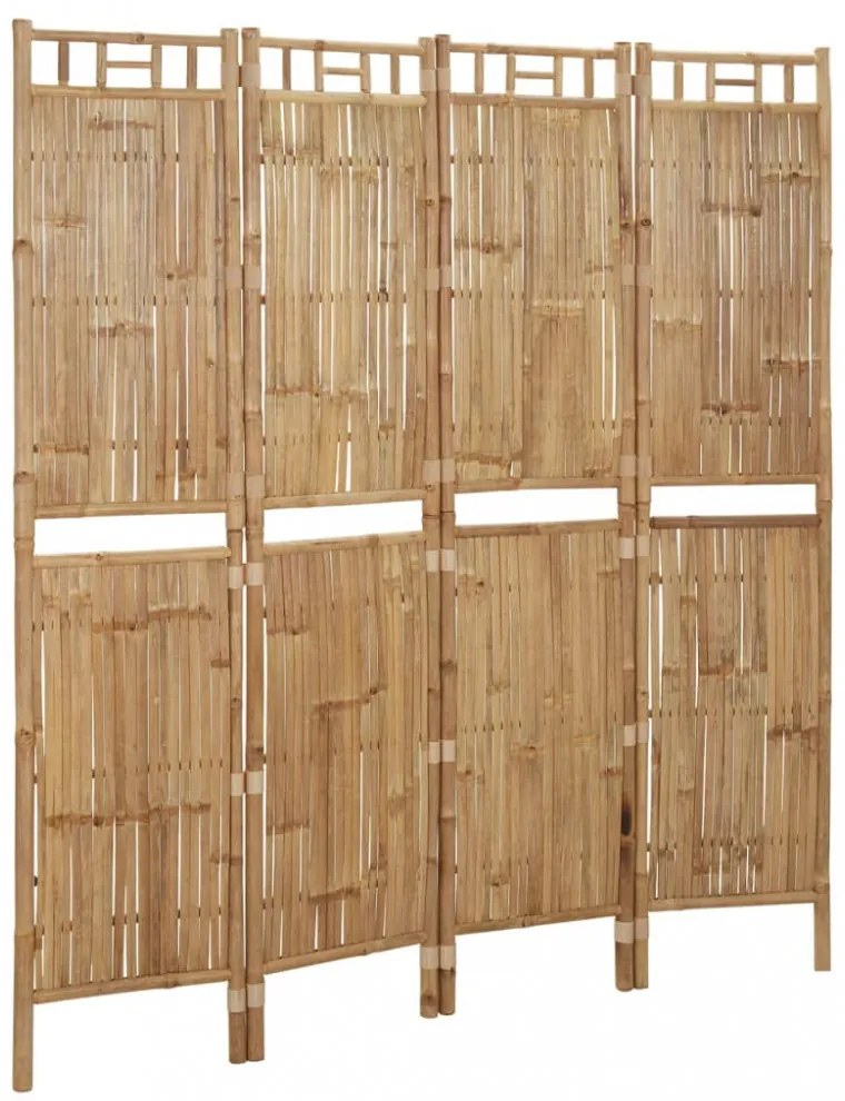 4 paneles bambusz térelválasztó 160 x 180 cm