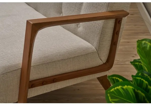 TUMI kétszemélyes kanapé krémszínű