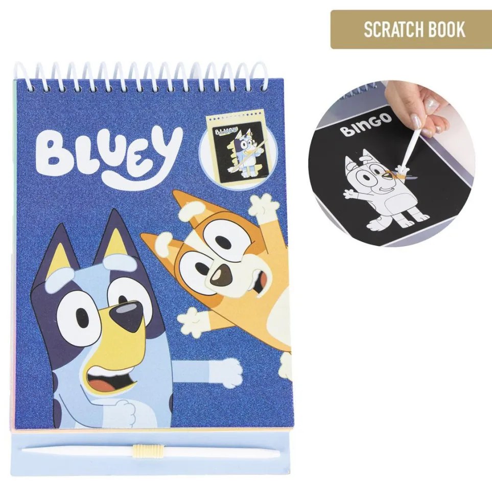 Bluey Bingo scratch képkarcoló és színező szett