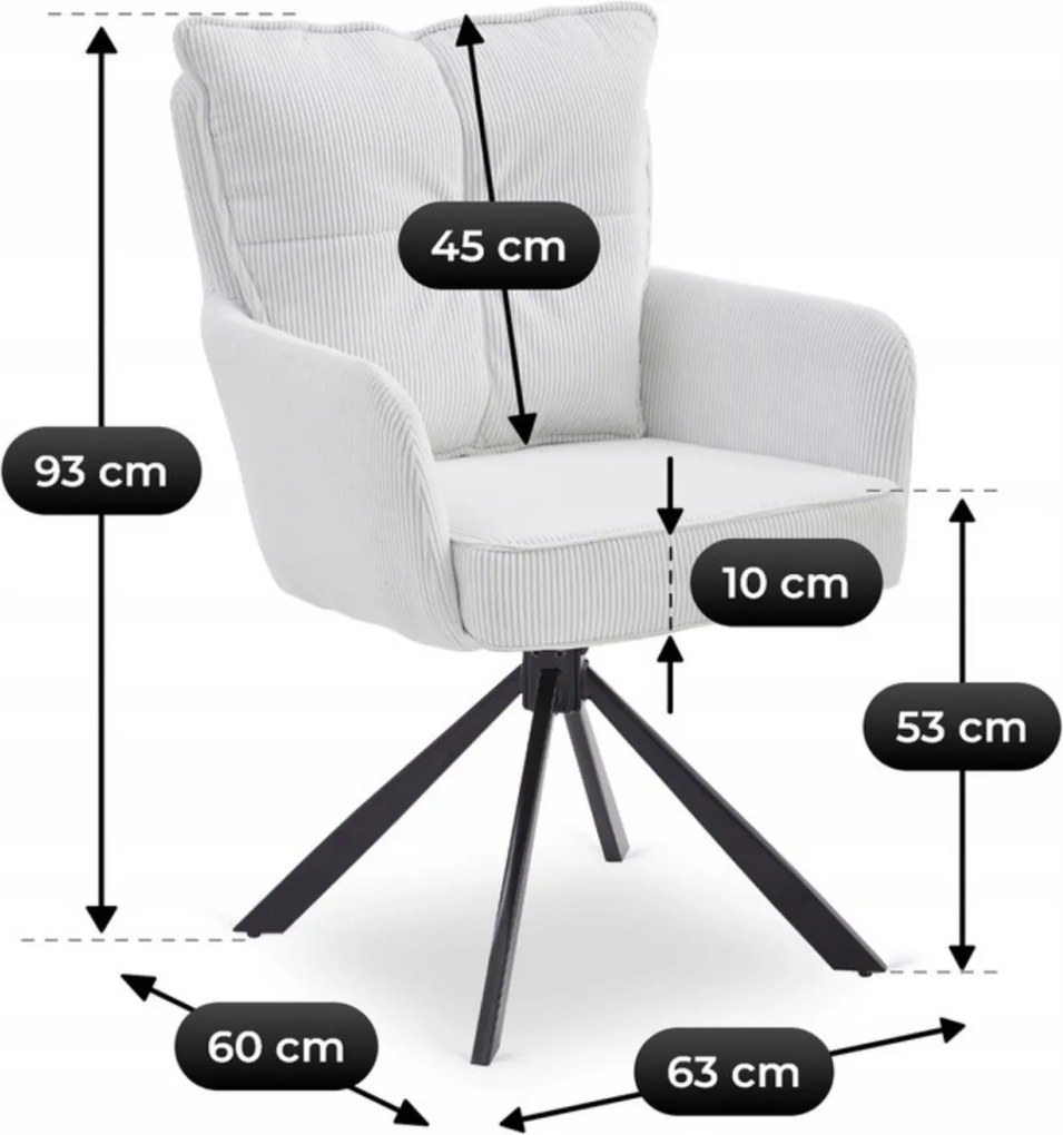 Forgó Étkező/Tárgyaló Krém Színben. CITY