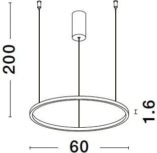 NOVALUCE 9345600 TARQUIN Modern Led Függesztett Lámpa LED IP20