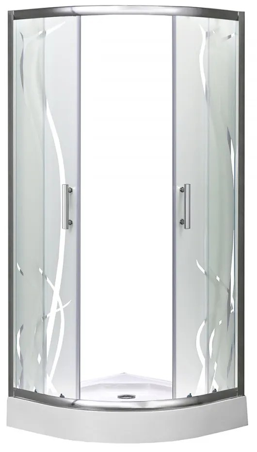 Spirit Bamboo 90x90 cm íves zuhanykabin zuhanytálcával