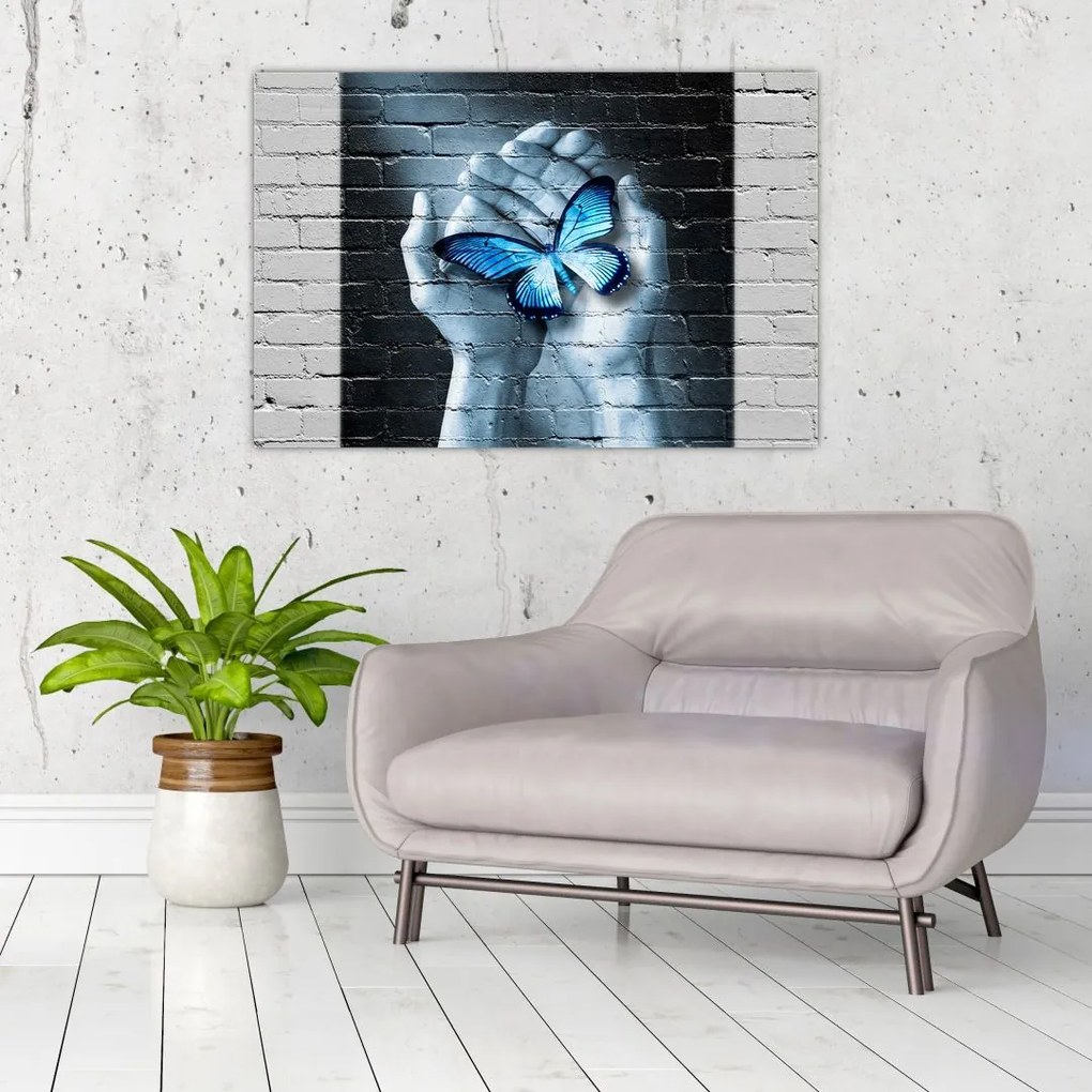 A pillangó képe a falon (90x60 cm)