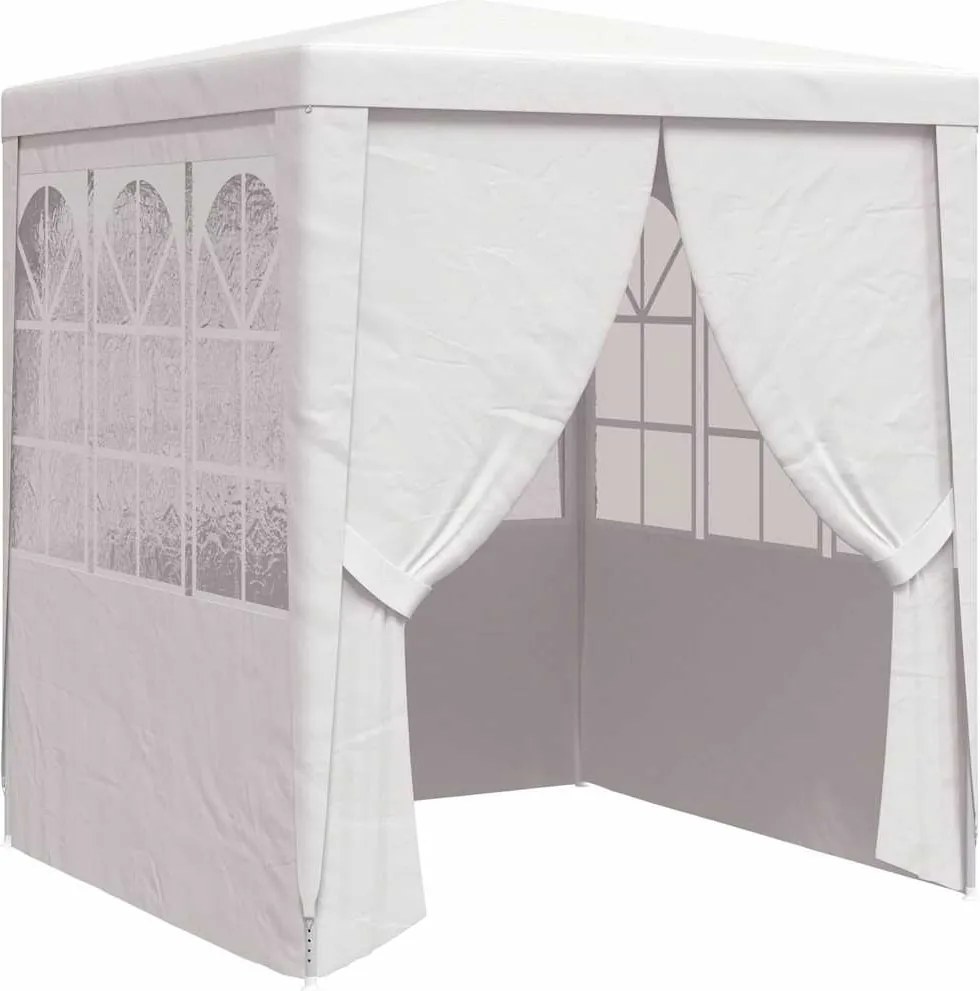 vidaXL fehér rendezvénysátor oldalfalakkal 2,5 x 2,5 m 90 g/m²