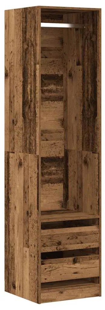 vidaXL antik fa színű szerelt fa ruhásszekrény 50 x 50 x 200 cm