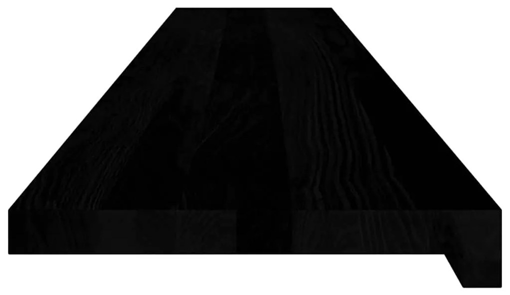 ablakpárkányok 2 db sötétbarna 140x25x2 cm tömör fa tölgyfa