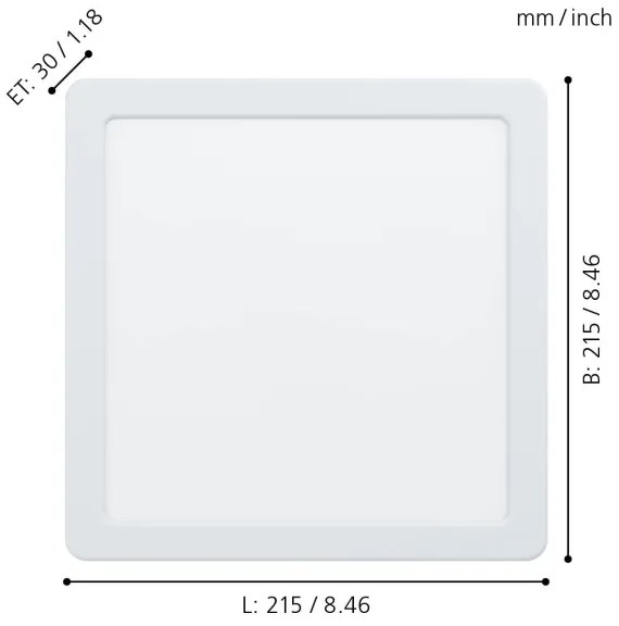 Eglo 99164 - LED beépíthető mennyezeti lámpa FUEVA 5 LED/16,5W/230V
