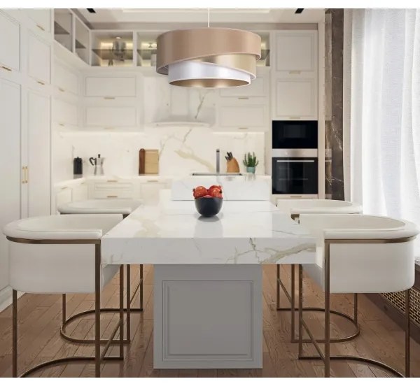 Duolla - Csillár zsinóron KOBO 1xE27/15W/230V átm. 45 cm bézs/arany/fehér