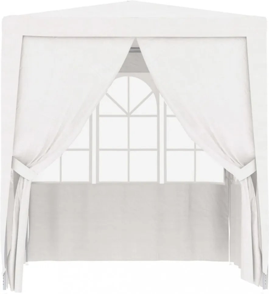 fehér rendezvénysátor oldalfalakkal 2,5 x 2,5 m 90 g/m²