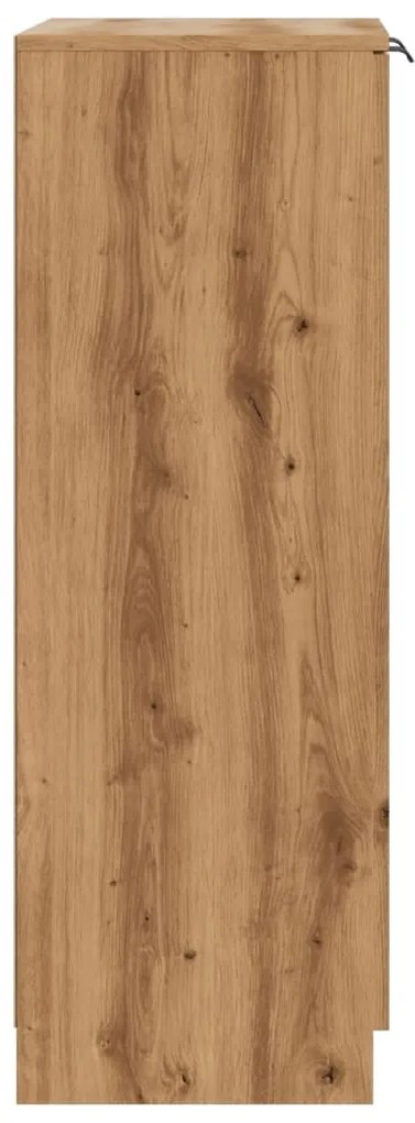 kézműves tölgy színű szerelt fa cipőszekrény 59 x 35 x 100,5 cm