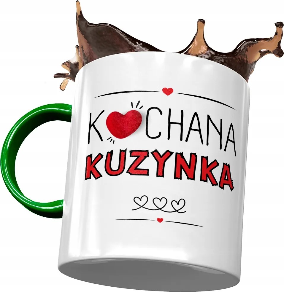 Zöld Bögre Unokatestvérnek Születésnapra Ajándék Nyomtatott Fotóval