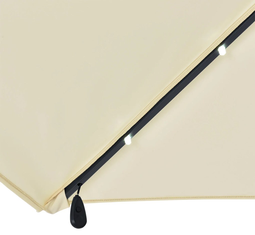 Juskys LED napernyő Brazília 350 cm - krém