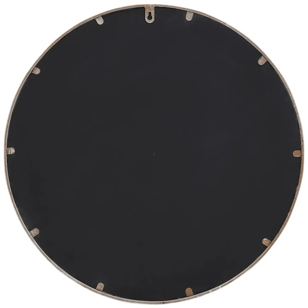 homokszínű kerek vas kerti tükör kültéri használatra 40x 4 cm