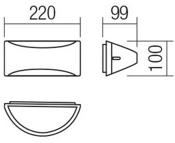 Redo 90191 - LED Kültéri fali lámpa SCUDO LED/10W/230V 3000K IP54 antracit