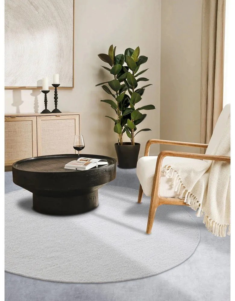 Fehér kézi szövésű gyapjú kerek szőnyeg ø 160 cm Francois – Villeroy&amp;Boch