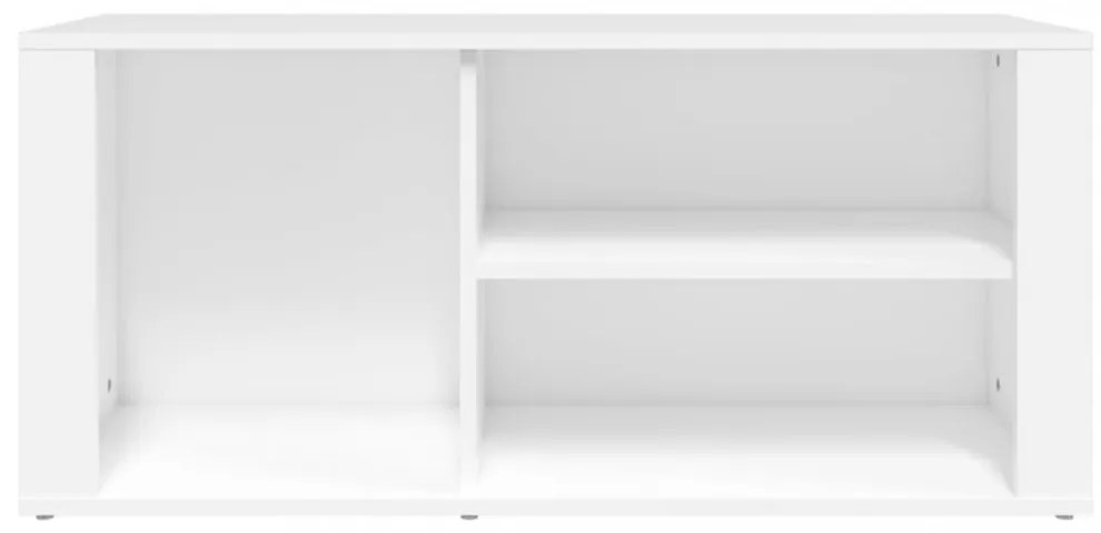 fehér szerelt fa cipősszekrény 100x35x45 cm