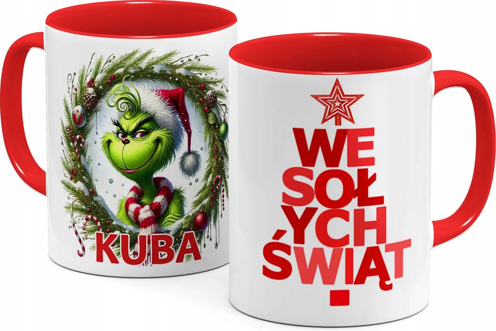 Névre Szóló Bögre Mikulás Karácsonyi Ajándék Grinch Karácsonyra