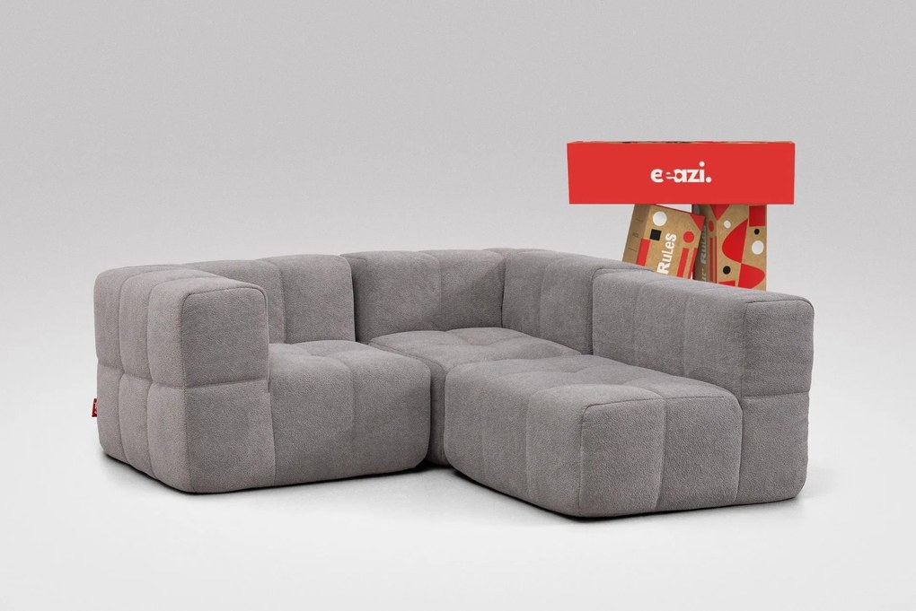 3 Teiliges Modulares Sofa – Grau