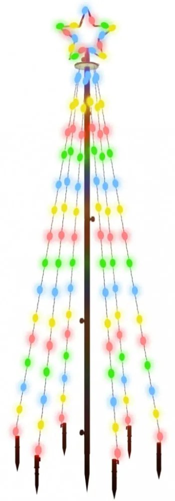 színes fényű karácsonyfa tüskével 108 LED-del 180 cm
