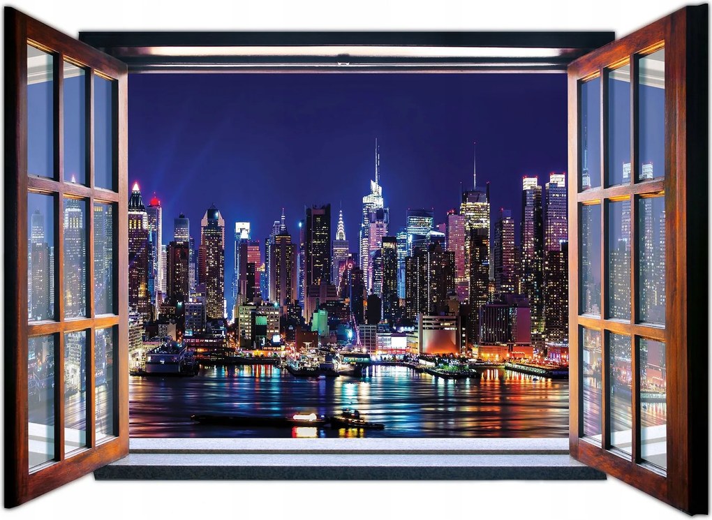 Fotótapéta Éjszakai város Panoráma Urban Design Modern 201x145 +ragasztó