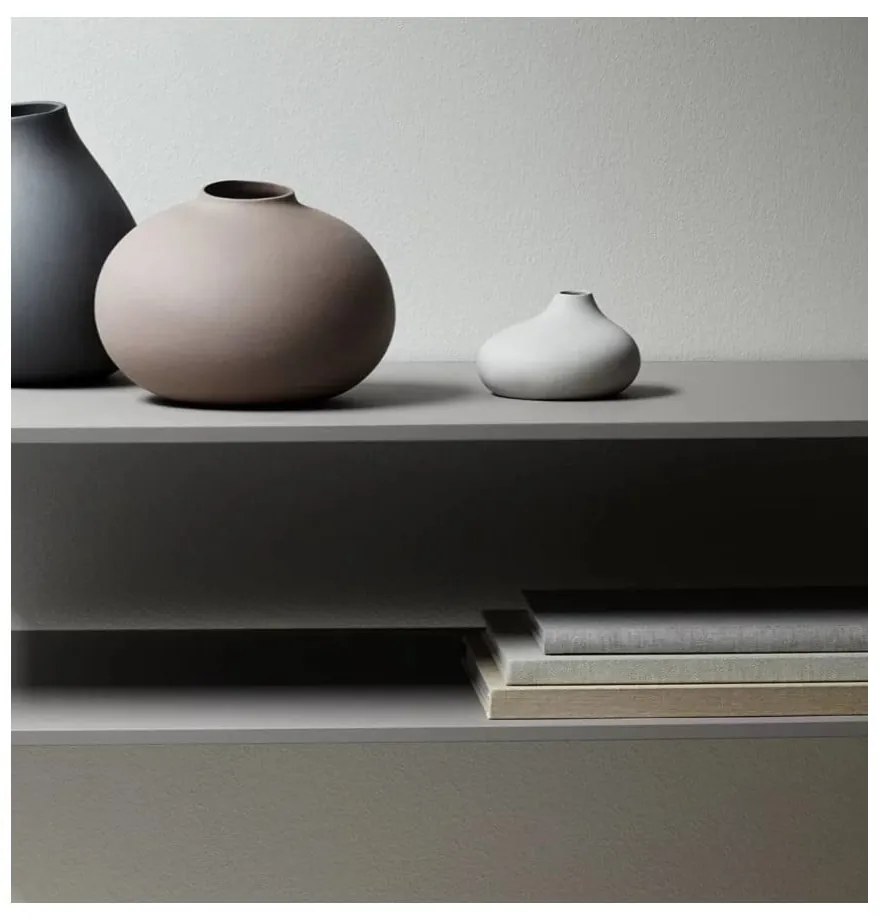 Világosszürke porcelán váza készlet 3 db-os (magasság 9 cm) Nona – Blomus