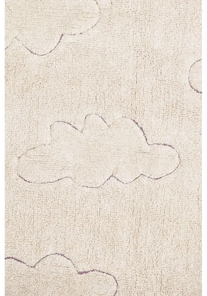 Krémszínű mosható kézi szövésű pamut gyerek szőnyeg 140x200 cm Clouds – Lorena Canals